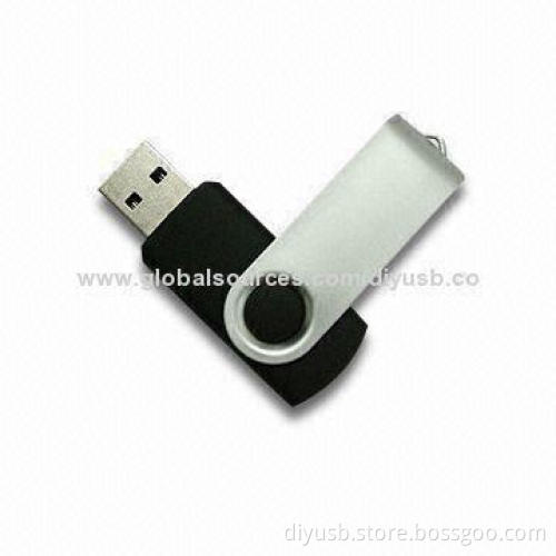 Swivel USB Flash Drive with Capacity of 64MB to 16GB, Customized Colors Available